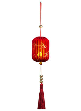 中秋节装饰红灯笼2026新款儿童手提花灯发光宫灯手工制作diy材料