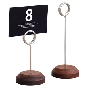 实木商品价格牌夹标识牌桌牌立牌夹菜牌标价牌菜品标签牌台卡架台牌菜名介绍牌价目表展示牌餐牌卡片夹展示架