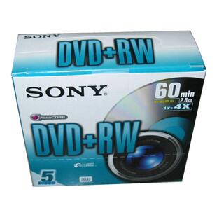 原装Sony索尼可擦写DVD+RW刻录盘 60分钟 2.8GB摄像专用 空白光盘