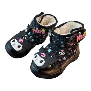 2026新款雪地靴女中筒防水女童棉鞋女款女宝二棉鞋儿童冬季保暖大