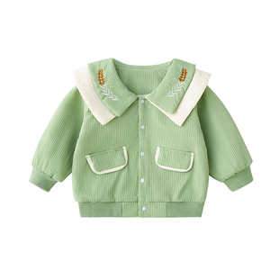 女童2026新款春装宝宝外套上衣婴幼儿开衫夹克公主风洋气女宝衣服