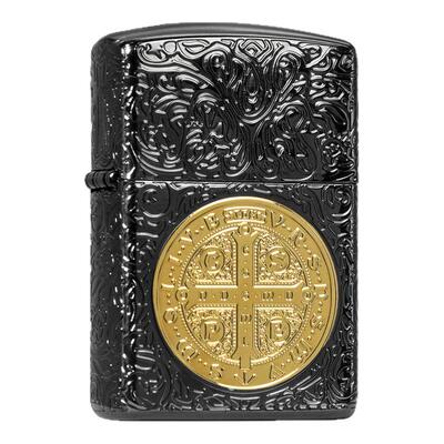 zippo打火机正品黑金康斯坦丁防风煤油机父亲节日礼物送男友生