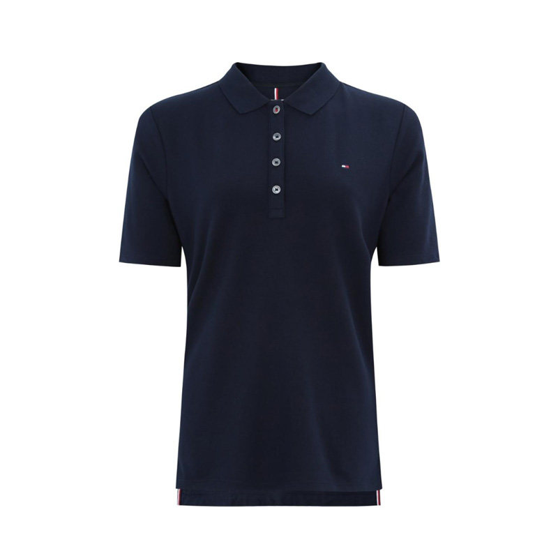 Tommy短袖polo衫汤米女装通勤棉翻领纯色夏纯棉休闲简约百搭OL风T