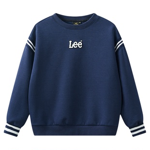 Lee kids儿童秋冬季新款圆领套头卫衣休闲百搭男童女童长袖上衣