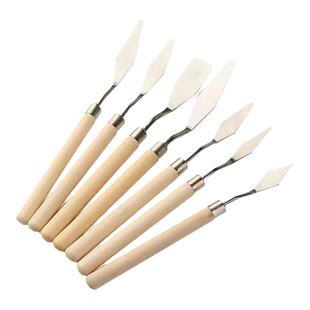 油画棒刮刀美术油画肌理刀丙烯水粉颜料迷你尖平头重彩软性调色刀