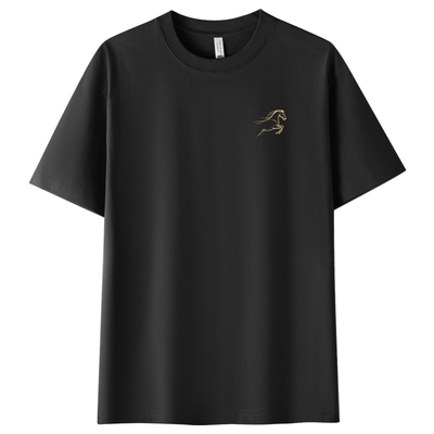 【八方来财马年】新款300克重磅纯棉短袖男T恤夏季休闲上衣打底衫