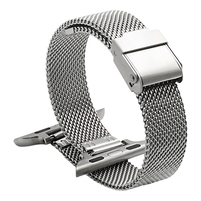 适用苹果iwatch米兰不锈钢网带女款小蛮腰简约瘦身apple watch