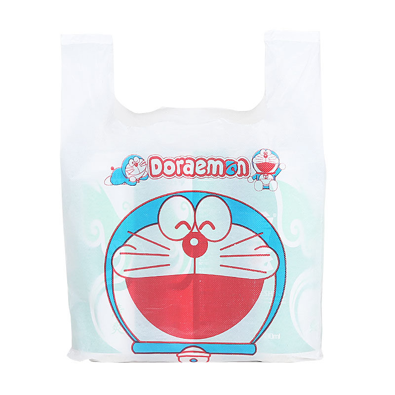 卡通塑料袋子叮当猫一次性食品外卖打包袋订做加厚礼品购物手提袋