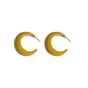 s925复古港风耳环气质高级感耳钉2021年 新款设计感亚克力耳夹