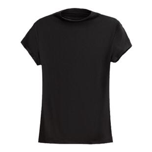 奥特莱斯品牌折扣 卡恩希夏装新款半高领莫代尔贴身百搭短袖T恤女