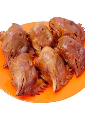 东北老式熏鸡头开袋即食下酒菜