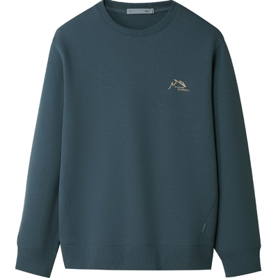 海澜之家圆领弹柔珠地柔软卫衣