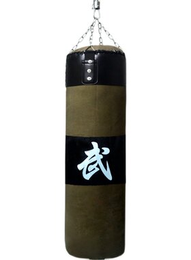 圣鲨老帆布吊式沙袋实心沙包拳击