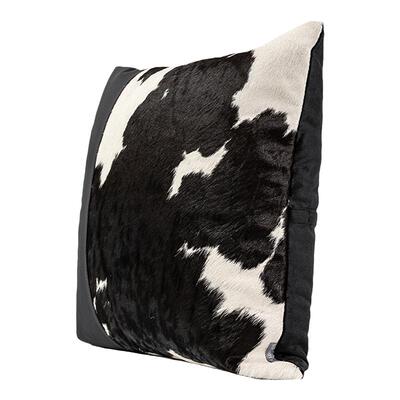 ELINLONYAIN黑白奶牛皮质抱枕