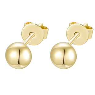 私意珠宝 养耳针18K金珠耳钉小金珠经典款送礼物结婚