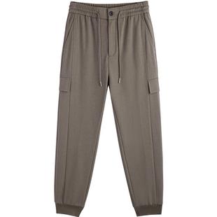 GXG男装  灰绿休闲束脚长裤 23年冬季品GEX10227134