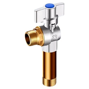 全铜角阀加长大流量三角阀家用球芯球阀热水器开关防爆加厚止水阀