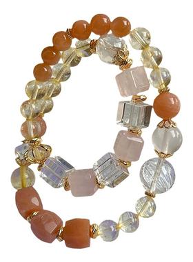 太阳石不规则新款原石手串