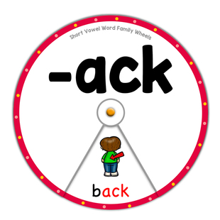 cvc单词卡轮转盘 自然拼读英语教具趣味学记300词英文手工DIY桌游