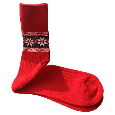 南南金男士费尔岛加厚保暖中筒袜