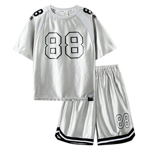 男童夏装速干篮球服运动套装2025新款中大儿童装夏季酷帅宽松衣服