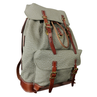 守工复刻瑞士大胡椒盐军包进口植鞣皮双肩包复古户外男通勤电脑包