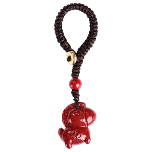 马上有钱朱砂小马钥匙扣挂饰吊坠包挂手机挂件女本命年生肖马车挂