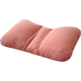棉麻多功能靠垫 汽车腰枕椅子腰靠沙发可换洗外套乳胶颗粒芯靠枕