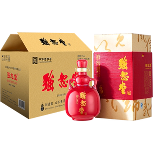 黄河龙强恕堂红陶单瓶装 52度黑粮秘香型盒装酒 山东特产婚礼品