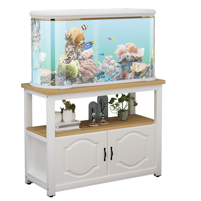 钢木实木鱼缸底柜金属底架底座不锈钢草缸鱼缸架子铁艺定做鱼缸柜