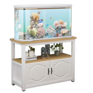 钢木实木鱼缸底柜金属底架底座不锈钢草缸鱼缸架子铁艺定做鱼缸柜