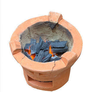 老式柴火炉碳炉潮汕风炉红泥木炭炉火锅炉烧木材鸡煲炉炭炉打边炉