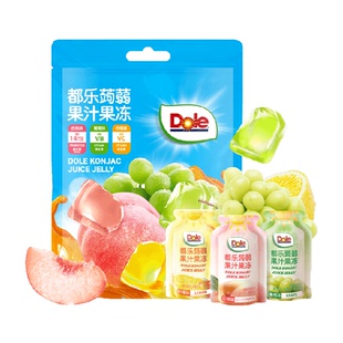Dole/都乐蒟蒻果汁水果冻白桃青提柠檬多口味夏季儿童休闲零食品