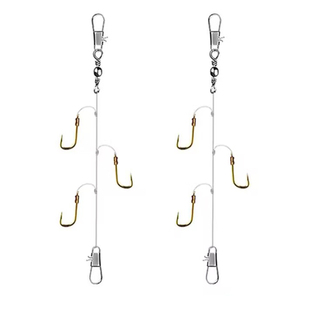 【工厂价】金袖绑好三钩五钩海竿串钩野钓鲫鱼钩青稍线组白条线组