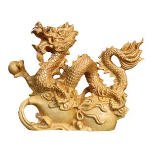 黄杨木雕木质雕刻龙摆件生肖龙木雕龙生肖吉祥物工艺品龙属龙青龙