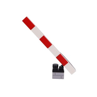 小颗粒积木火车栏杆过道口 轨道升降杆MOC摆件铁路铁轨列车过道