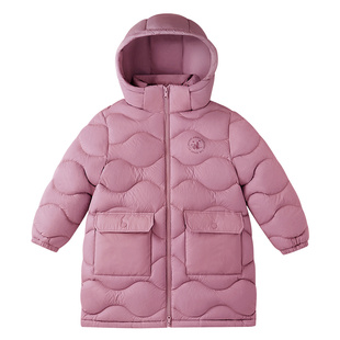 安奈儿童装男童女童长款羽绒服2025冬新款宽松休闲三防保暖厚款