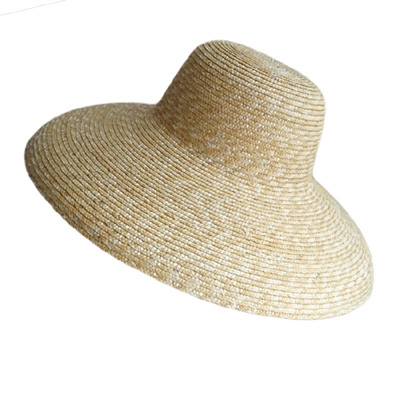 欧美赫本优雅防晒凹造型沙滩草帽