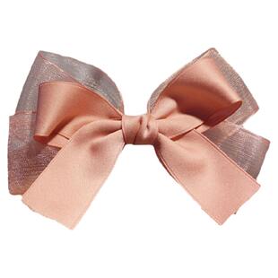 可爱小女孩甜美网纱发饰女童蝴蝶结发夹头饰儿童后脑勺丸子头发卡