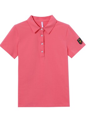 2026新款上衣纯棉短袖t恤女夏季运动半袖翻领修身polo领工作服t