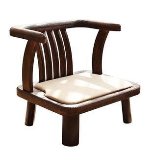 实木椅子家用小凳子榫卯久坐舒服飘窗和室茶椅榻榻米靠背座椅矮凳