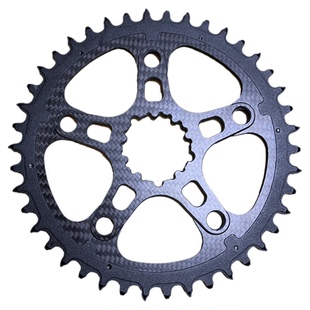 CRUZBIKE 公路自行车超轻碳纤维牙盘 正负齿盘片 BCD110五爪单盘