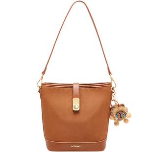 奥康水桶包2026新款包包大容量潮单肩包高级女款腋下包麂皮斜挎包