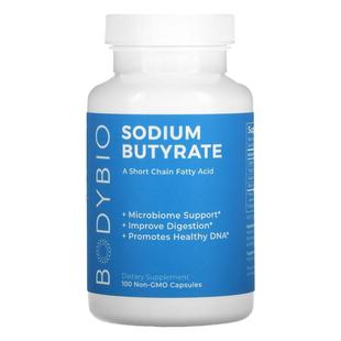 BodyBio丁酸钠胶囊生酮肠道微生物肠胃消化健康短链脂肪酸健康进