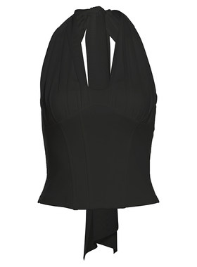 韩女穿搭风网纱项圈挂脖吊带