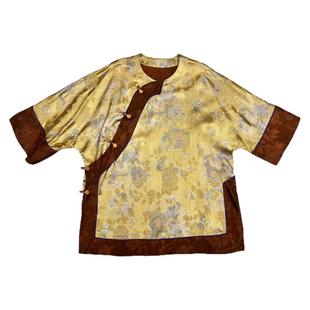 拉贝碧【买一送一】招财金象 香云纱中国风大码女装 新中式太太服