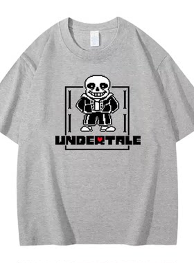 Undertale传说之下短袖T恤男女夏骷髅兄弟波动狗衣服体恤潮