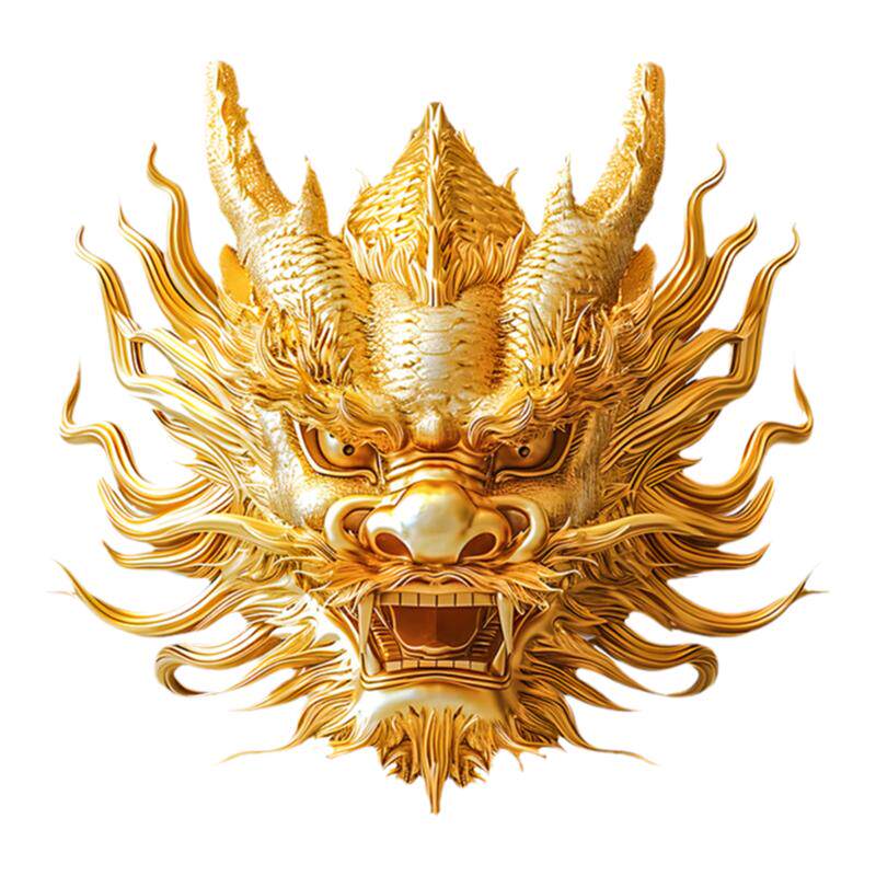 华万可移胶车身贴国潮龙图腾