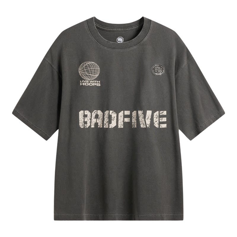 李宁反伍BADFIVE宽松运动短袖