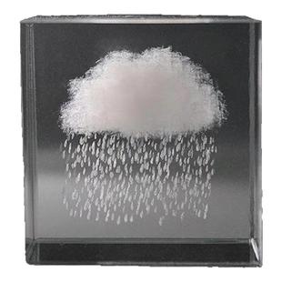 领养一朵云爱心水晶方体小摆件治愈系书房工位桌面装饰品新年礼]]